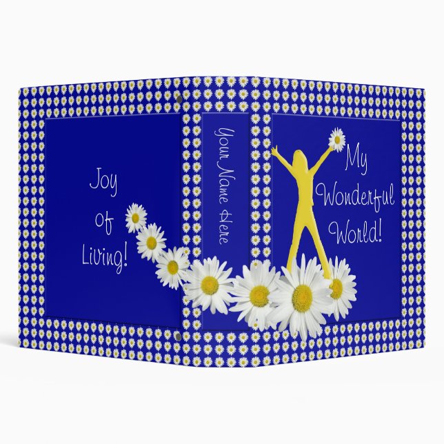 Joy of Living Daisies 1.5 inch Binder (Background)