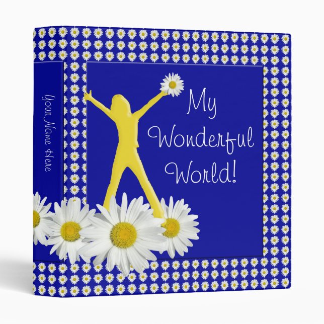Joy of Living Daisies 1 inch Binder (Front/Spine)