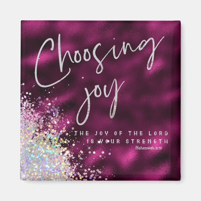 Joy of the Lord is your Strength KJV Verse  Magnet (Front)