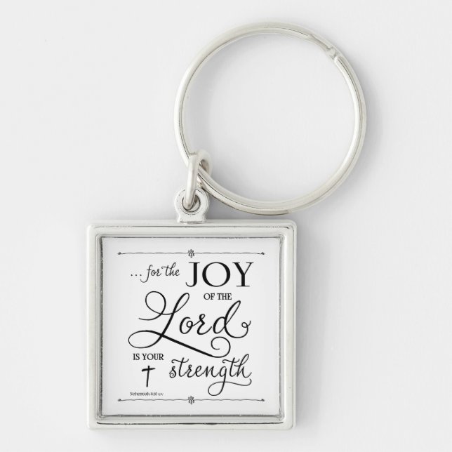 Joy of the Lord - Nehemiah 8:10 Keychain (Front)