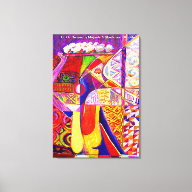 Joy of trading Oil On Canvas by Mojisola A Gbadamo (Front)