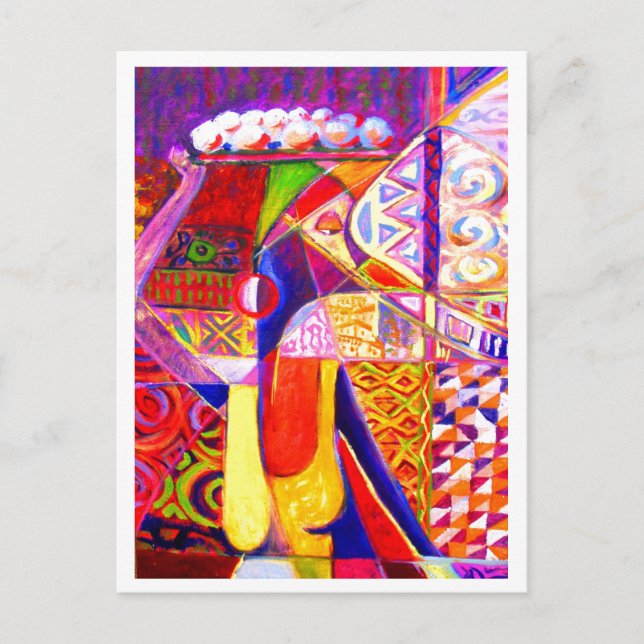 JOY OF TRADING  Postcard BY MOJI GBADAMOSI OKUBULE (Front)