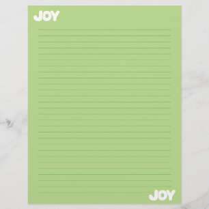 Joy outline word letterhead