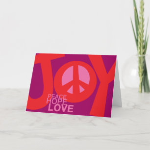 Joy, Peace, Hopeand, Love Holiday Card