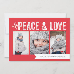 Joy Peace Love Banner 3-Photo Holiday
