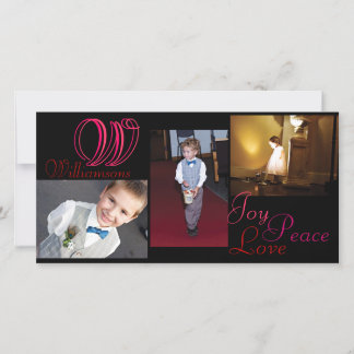 Joy Peace Love Collage Carte photo