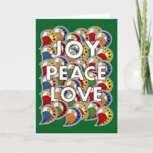 Joy Peace Love - Custom Background Color & Message