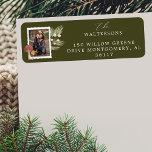 Joy Peace Love Watercolor Woodsy Mushrooms Photo<br><div class="desc">Embrace the whimsy of the season with our enchanting watercolor woodland woodsy mushroom photo address label! It's the perfect way to send a little artistic magic to your loved ones this holiday season. Our whimsical and charming design is bursting with our hand-painted watercolor mushrooms, winter greenery, and berries. Spread joy...</div>
