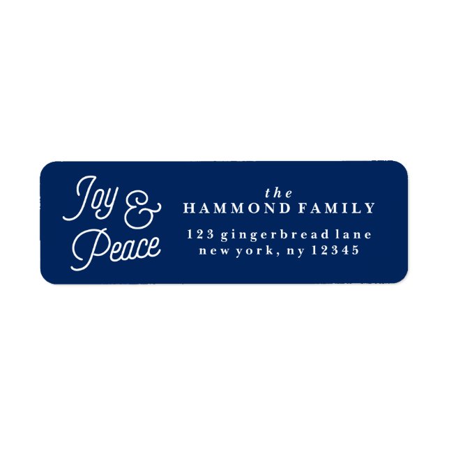Joy & Peace Return Address Label (Front)