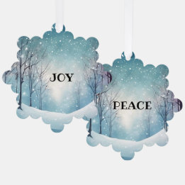 JOY & PEACE SNOWFLAKE PAPER ORNAMENT CARD