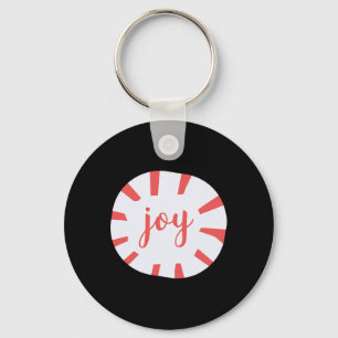 Joy - Peppermint Christmas  Keychain