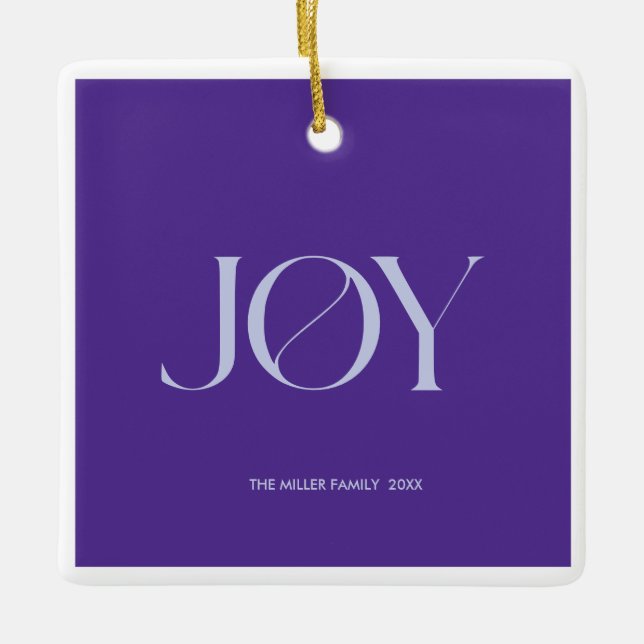 Joy | Personalized Christmas Ornament (Front)