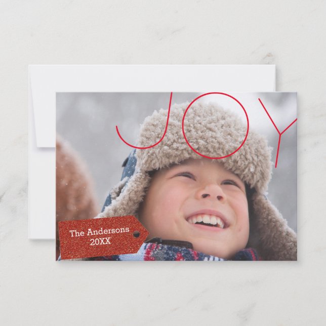 Joy Photo - 3x5 Christmas Card (Front)