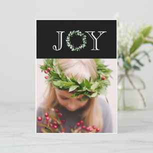 Joy Photo Elegant Christmas Personalized Holiday Card