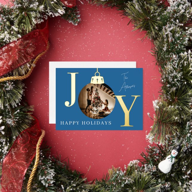 JOY Photo Holiday Card Custom Family (Insitu)