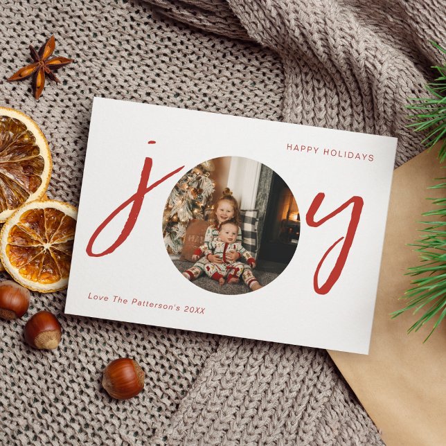 Joy Photo Script Happy Holiday Card (Creator Uploaded)