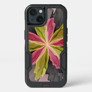 Joy, Pink Green Anthracite Fantasy Flower Fractal