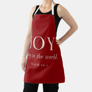 JOY   Psalm 98:4   Christmas Gift Apron