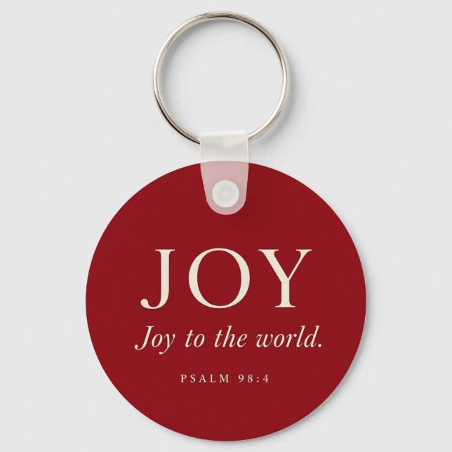 JOY | Psalm 98:4 | Christmas Gift Keychain (Back)