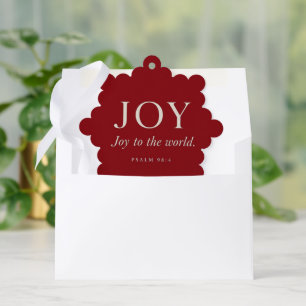 JOY   Psalm 98:4   Christmas Gift Ornament Card
