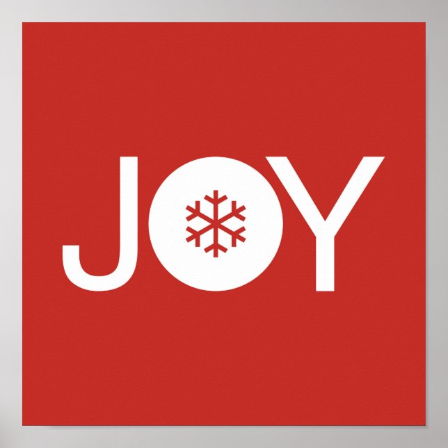 Joy Red Christmas Poster (Front)