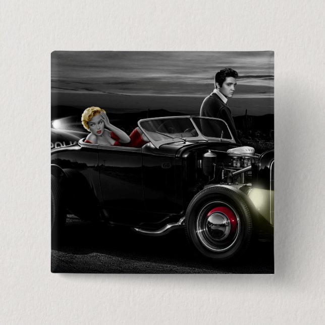 Joy Ride B&W 2 2 Inch Square Button (Front)