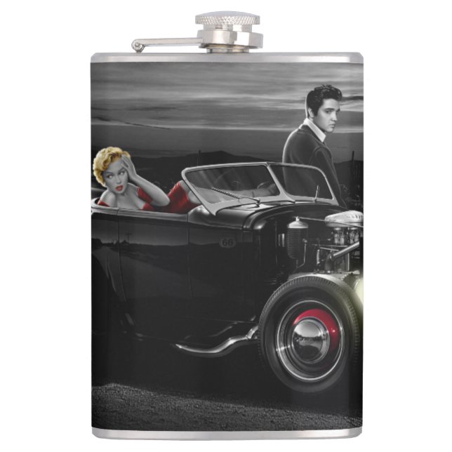 Joy Ride B&W 2 Hip Flask (Front)