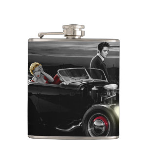 Joy Ride B&W 2 Hip Flask