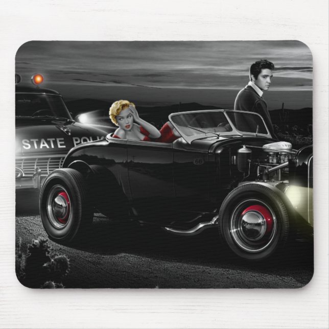 Joy Ride B&W Mouse Pad (Front)