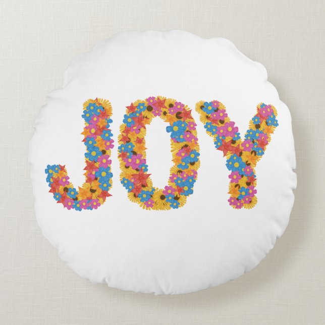 Joy Round Pillow (Front)