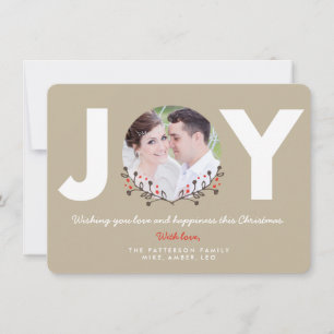 JOY Rustic   Holiday Photo Card