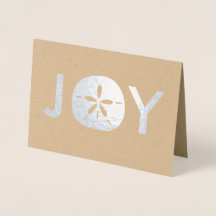 Joy Sand Dollar Beach Christmas Holiday Greetings