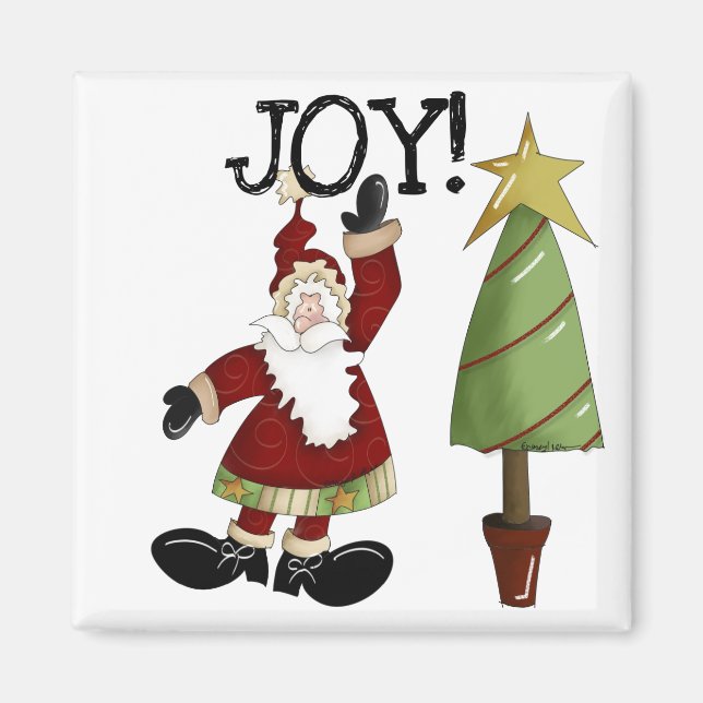 JOY Santa Claus T-shirts and Gifts Magnet (Front)