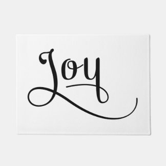 Joy Script Black Doormat