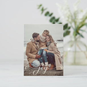 Joy script Christmas/Holiday photo postcard