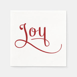 Joy Script Red Napkin