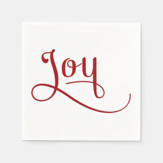 Joy Script Red Napkin