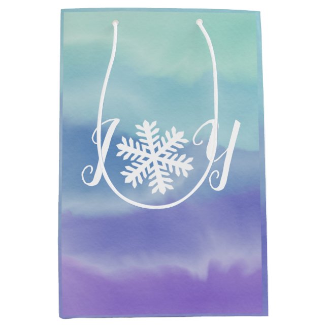 Joy Snowflake Medium Gift Bag (Front)