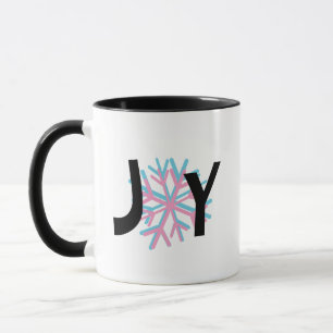 Joy Snowflakes Pink Blue 3D Mug