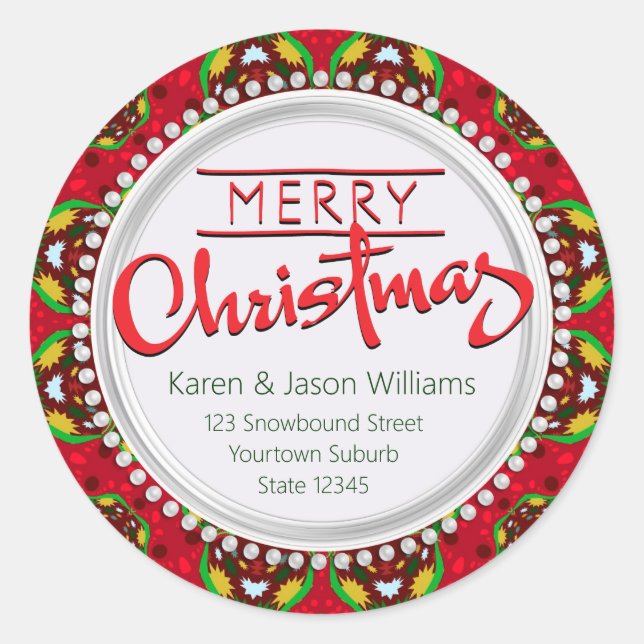 Joy Sticker couleur africaine de Noël (Devant)