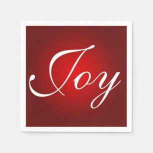 Joy This Christmas Red White Holiday Colours Napkin