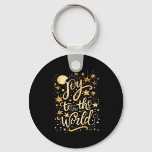 Joy To The Christmas World Christian Jesus Nativit Keychain