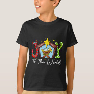 Joy To The World Baby Jesus Christmas Nativity Sce T-Shirt