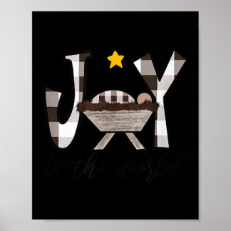 Joy To The World Baby Jesus In The Manger Christma Poster