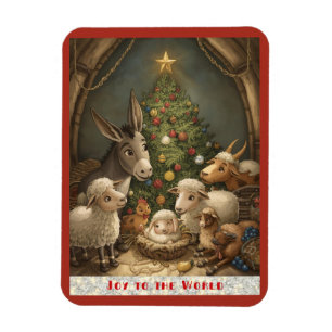 Joy to the World Barnyard Animals Magnet