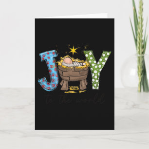 Joy To The World By Jesus Christmas Nativity Scene Card