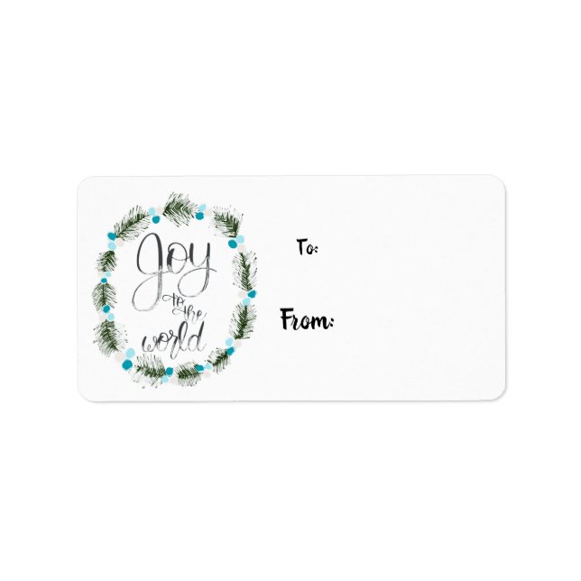 Joy to the World Cadeau Étiquettes (Devant)