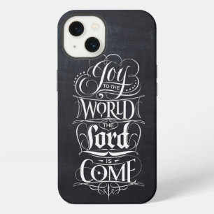 Joy to the World Chalkboard Christian Christmas  iPhone 13 Case
