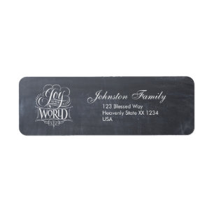 Joy to the World Chalkboard Christmas Calligraphy
