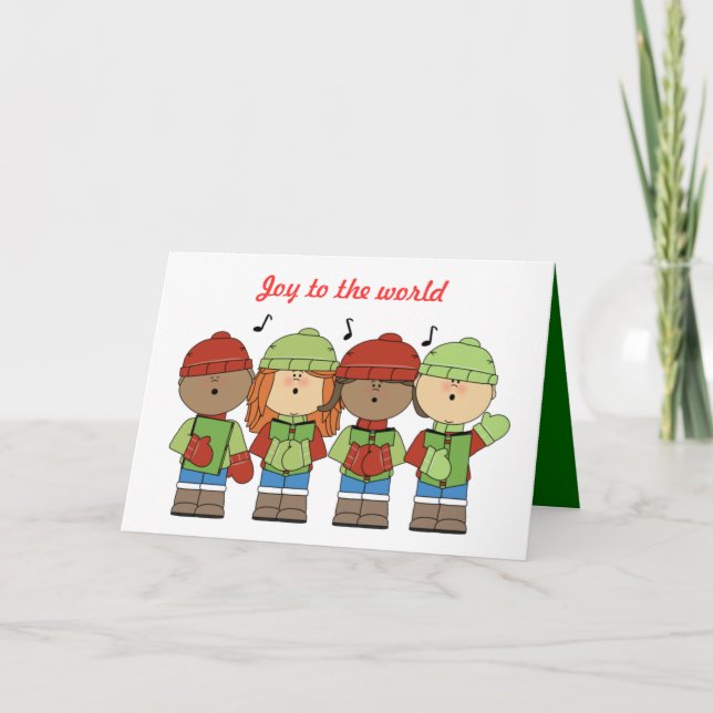 Joy To The World Children Holiday Card (Front)
